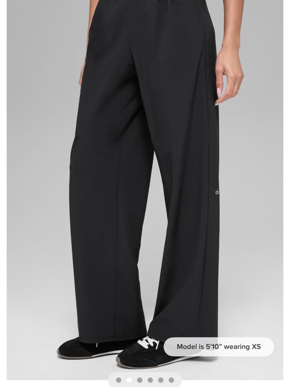 ALO Yoga Black Wide-Leg Trousers